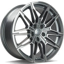 18x8" Carbonado Rubin Alloy Wheels 5x112 ET30 Anthracite Front Polished — Per Wheel