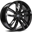 18x8" Carbonado Stuttgart Alloy Wheels 5x112 ET45 Gloss Black — Per Wheel