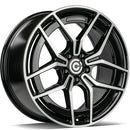 18x7.5" Carbonado Stylish Alloy Wheels 5x112 ET44 Black Front Polished — Per Wheel