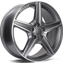 18x8" Carbonado Superior Alloy Wheels 5x112 ET45 Anthracite Front Polished — Per Wheel