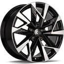 18x8" Carbonado Trick Alloy Wheels 5x112 ET40 Black Front Polished — Per Wheel