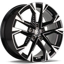 18x8" Carbonado Trip Alloy Wheels 5x112 ET40 Black Front Polished — Per Wheel