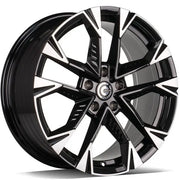 18x8" Carbonado Trip Alloy Wheels 5x112 ET40 Black Front Polished — Per Wheel
