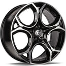 18x7.5" Carbonado UNIQUE Alloy Wheels 5x112 ET45 Black Front Polished — Per Wheel