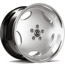 18x9.5" Carbonado Vintage Alloy Wheels 5x112 ET35 Dark Hyper Silver Lip Polished — Per Wheel