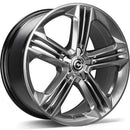 18x8" Carbonado Warrior Alloy Wheels 5x112 ET35 Diamond Hyper Black — Per Wheel