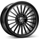 18x8.5" Wrath Wheels WF-8 Alloy Wheels 5x112 ET35 Black Glossy — Per Wheel