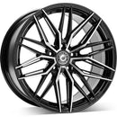 18x8.5" Wrath Wheels WF-9 Alloy Wheels 5x112 ET40 Black polished — Per Wheel