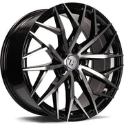 18x8" seventy9 SV-C Alloy Wheels 5x114,3 ET40 Black Front Polished — Per Wheel