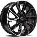 18x7.5" Carbonado Dynasty Alloy Wheels 5x114,3 ET40 Black Front Polished — Per Wheel