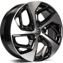 18x7.5" Carbonado Pacific Alloy Wheels 5x114,3 ET45 Black Front Polished — Per Wheel