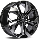 18x7.5" Carbonado Raptor Alloy Wheels 5x114,3 ET40 Black Front Polished — Per Wheel