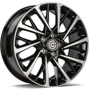 18x7.5" Carbonado SPACE Alloy Wheels 5x114,3 ET45 Black Front Polished — Per Wheel