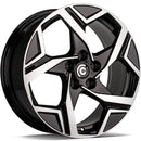 18x7.5" Carbonado Whistle Alloy Wheels 5x114,3 ET40 Black Front Polished — Per Wheel