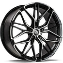 18x8" seventy9 SCF-J [Flow Formed] Alloy Wheels 5x120 ET30 Black Front Polished — Per Wheel