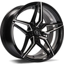 18x9" seventy9 SV-A Alloy Wheels 5x120 ET35 Black Glossy Window Inner Lip — Per Wheel