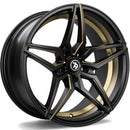 18x9" seventy9 SV-A Alloy Wheels 5x120 ET35 Deep Matt Black Milled Gold — Per Wheel