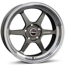 18x8.5" Borbet DB8GT Alloy Wheels 5x120 ET30 Graphite rim polished — Per Wheel