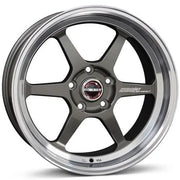 18x8.5" Borbet DB8GT Alloy Wheels 5x120 ET30 Graphite rim polished — Per Wheel