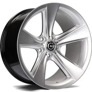 18x8.5" Carbonado Concave Alloy Wheels 5x120 ET20 Diamond Hyper Silver — Per Wheel