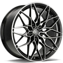 18x8" Carbonado Emerald Alloy Wheels 5x120 ET30 Black Front Polished — Per Wheel