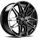 18x8" Carbonado Rubin Alloy Wheels 5x120 ET33 Black Front Polished — Per Wheel