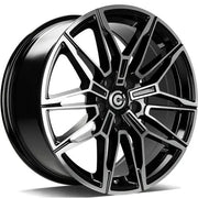 18x8" Carbonado Rubin Alloy Wheels 5x120 ET33 Black Front Polished — Per Wheel