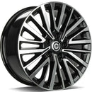 18x8" Carbonado Song Alloy Wheels 5x120 ET50 Black Front Polished — Per Wheel