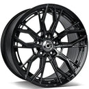 18x8" Wrath Wheels WF-15 [Flow Formed] Alloy Wheels 5x120 ET35 Black Glossy — Per Wheel