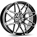 18x9" Wrath Wheels WF-6 [Flow Formed] Alloy Wheels 5x120 ET40 Black polished — Per Wheel