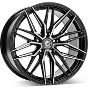 18x9.5" Wrath Wheels WF-9 Alloy Wheels 5x120 ET40 Black polished — Per Wheel