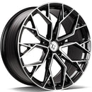 19x8.5" seventy9 SCF-H [Flow Formed] Alloy Wheels 5x112 ET30 Black Front Polished — Per Wheel