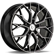 19x8.5" seventy9 SSF-2 Alloy Wheels 5x112 ET30 Black Front Polished — Per Wheel