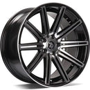 19x9.5" seventy9 SV-M Alloy Wheels 5x112 ET38 Black Front Polished — Per Wheel