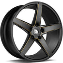 19x9.5" seventy9 SV-N Alloy Wheels 5x112 ET38 Black Matt Milled Gold — Per Wheel