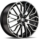 19x8" Carbonado Brilliant Alloy Wheels 5x112 ET45 Black Front Polished — Per Wheel