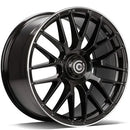 19x8.5" Carbonado Dark Alloy Wheels 5x112 ET35 Black Gloss Lip Polished