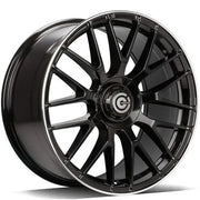 19x8.5" Carbonado Dark Alloy Wheels 5x112 ET35 Black Gloss Lip Polished — Per Wheel