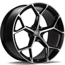 19x8.5" Carbonado Fancy Alloy Wheels 5x112 ET30 Black Front Polished — Per Wheel