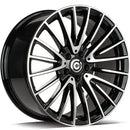 19x8.5" Carbonado Inex Alloy Wheels 5x112 ET35 Black Front Polished — Per Wheel