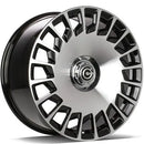 19x9.5" Carbonado Rebellion Alloy Wheels 5x112 ET40 Black Front Polished — Per Wheel