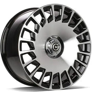 19x9.5" Carbonado Rebellion Alloy Wheels 5x112 ET40 Black Front Polished — Per Wheel