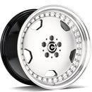 19x9.5" Carbonado Rustic Alloy Wheels 5x112 ET35 Diamond Hyper Silver Lip Polished — Per Wheel