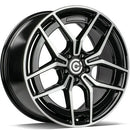 19x8" Carbonado Stylish Alloy Wheels 5x112 ET45 Black Front Polished — Per Wheel
