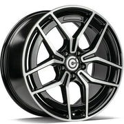 19x9" Carbonado Stylish Alloy Wheels 5x112 ET45 Black Front Polished — Per Wheel