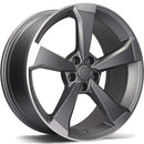 19x8.5" Carbonado Twister Alloy Wheels 5x112 ET30 Matt Anthracite Front Polished — Per Wheel
