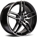 19x8" Carbonado Way Alloy Wheels 5x112 ET45 Black Front Polished — Per Wheel