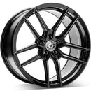 19x9.5" Wrath Wheels WF-14 [Flow Formed] Alloy Wheels 5x112 ET40 Black Glossy — Per Wheel