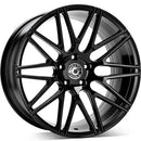 19x8.5" Wrath Wheels WF-3 Alloy Wheels 5x112 ET42 Black Glossy