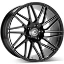 19x9.5" Wrath Wheels WF-4 [Flow Formed] Alloy Wheels 5x112 ET42 Black Glossy — Per Wheel